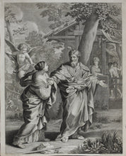 Load image into Gallery viewer, Pietro da Cortona, after. Giuliano Traballesi, after. The return of Hagar to Abraham. Engraving by Carol Faucci. 1766.