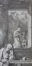 Load image into Gallery viewer, Nicolas Poussin, after. Jacques Stella, after. The dream of St Joseph. Engraving and etching by Francesco Polanzani. 1715-1756.