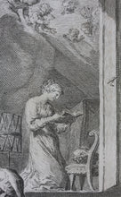 Load image into Gallery viewer, Nicolas Poussin, after. Jacques Stella, after. The dream of St Joseph. Engraving and etching by Francesco Polanzani. 1715-1756.