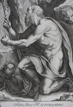 Load image into Gallery viewer, Agostino Carracci, after. Sanctus Hieronymus. Etching by Tommaso Piroli. 1750 -1824.