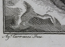 Load image into Gallery viewer, Agostino Carracci, after. Sanctus Hieronymus. Etching by Tommaso Piroli. 1750 -1824.