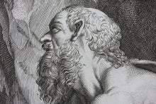 Load image into Gallery viewer, Agostino Carracci, after. Sanctus Hieronymus. Etching by Tommaso Piroli. 1750 -1824.