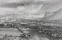 Load image into Gallery viewer, Joseph Mallord William Turner, after. Edinburgh from Blackford Hill. Engraved by William Miller. 1833.
