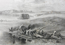 Load image into Gallery viewer, Joseph Mallord William Turner, after. The Red Sea and Suez. Engraved by Edward Francis Finden. 1836.