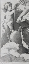 Load image into Gallery viewer, Raphael, after. Marcantonio Raimondi, after. Poetry. Engraving by Ferdinand Ruscheweyh. 1829.