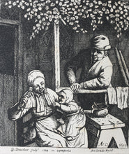 Load image into Gallery viewer, Adriaen van Ostade, after. A mother and child playing. Etching by David Deuchar. 1784.