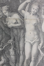 Load image into Gallery viewer, Perino del Vaga, after. The Three Goddesses Preparing for the Judgment of Paris. Engraving by Philippe Simonneau. 1729-1740.