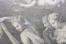 Load image into Gallery viewer, Perino del Vaga, after. The Three Goddesses Preparing for the Judgment of Paris. Engraving by Philippe Simonneau. 1729-1740.