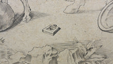 Load image into Gallery viewer, Raphael, after. The procession of Silenus. Engraving by Agostino Veneziano. 1515-1530.