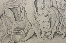 Load image into Gallery viewer, Raphael, after. The procession of Silenus. Engraving by Agostino Veneziano. 1515-1530.