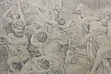 Load image into Gallery viewer, Raphael, after. The procession of Silenus. Engraving by Agostino Veneziano. 1515-1530.