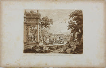 Load image into Gallery viewer, Claude Lorrain, after. Samuel anointing David King of Israel. Etching by Richard Earlom. 1774.