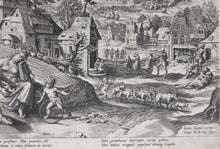 Load image into Gallery viewer, Maarten de Vos, after. Lamech and his family. Engraving by Jan Sadeler I. 1586.