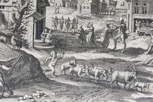 Load image into Gallery viewer, Maarten de Vos, after. Lamech and his family. Engraving by Jan Sadeler I. 1586.