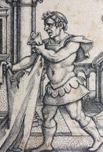 Load image into Gallery viewer, Sebald Beham. Lichas presenting Hercules with the poisoned tunic. Engraving. 1542-1548.