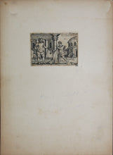 Load image into Gallery viewer, Sebald Beham. Lichas presenting Hercules with the poisoned tunic. Engraving. 1542-1548.