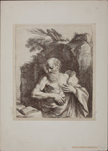 Load image into Gallery viewer, Guercino, after. Saint Gerome. Engraving by Francesco Bartolozzi. 1760 - 1770.