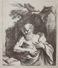 Load image into Gallery viewer, Guercino, after. Saint Gerome. Engraving by Francesco Bartolozzi. 1760 - 1770.