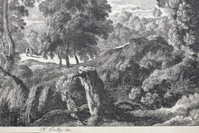 Load image into Gallery viewer, Gabriel Perelle. Landscape with stream. Etching. 1620-1695.