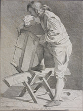 Load image into Gallery viewer, Edme Bouchardon, after. Wood Cutter. Etching by Anne Claude de Caylus. 1737.