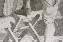 Load image into Gallery viewer, Edme Bouchardon, after. Wood Cutter. Etching by Anne Claude de Caylus. 1737.