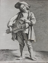 Load image into Gallery viewer, Edme Bouchardon, after. The Hurdy-gurdy Player. Etching by Anne Claude de Caylus. 1742.