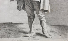 Load image into Gallery viewer, Edme Bouchardon, after. The Hurdy-gurdy Player. Etching by Anne Claude de Caylus. 1742.