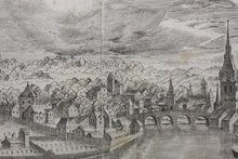 Load image into Gallery viewer, Hendrick van Cleve III, after. View of Liège.Engraving by Philips Galle. 1557-1612.