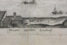 Load image into Gallery viewer, Hendrick van Cleve III, after. View of Liège.Engraving by Philips Galle. 1557-1612.