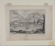 Load image into Gallery viewer, Hendrick van Cleve III, after. View of Liège.Engraving by Philips Galle. 1557-1612.
