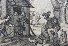 Load image into Gallery viewer, Pieter Snayers, after. A Village Scene with Peasants Fighting. etching Anton Joseph Prenner