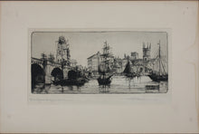 Load image into Gallery viewer, Harry C. Lewis. Blackfriars Bridge. London. Etching. Early XX C.