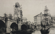 Load image into Gallery viewer, Harry C. Lewis. Blackfriars Bridge. London. Etching. Early XX C.