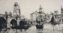 Load image into Gallery viewer, Harry C. Lewis. Blackfriars Bridge. London. Etching. Early XX C.