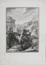 Load image into Gallery viewer, Benjamin Samuel Bolomey, after. Voluntary devotion of Curtius. Engraving by Pierre François Tardieu. c. 1791.