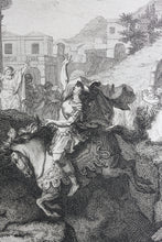 Load image into Gallery viewer, Benjamin Samuel Bolomey, after. Voluntary devotion of Curtius. Engraving by Pierre François Tardieu. c. 1791.
