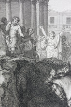 Load image into Gallery viewer, Benjamin Samuel Bolomey, after. Voluntary devotion of Curtius. Engraving by Pierre François Tardieu. c. 1791.
