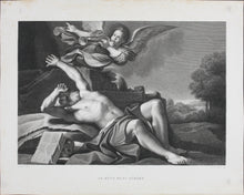 Load image into Gallery viewer, Guercino, after. Vision of St Jerome. Engraving by Bernard Antoine Nicollet. ca. 1800-1807