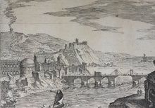Load image into Gallery viewer, Hendrick van Cleve, after. Landscape with obelisk. Engraving by Adriaen Collaert. 1587