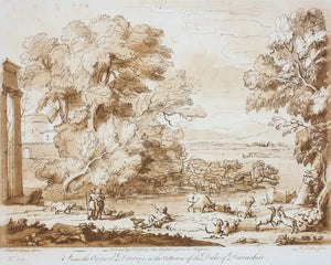 Claude Lorrain, after. Pastoral Landscape. Etching by Richard Earlom. 1775.