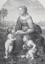 Load image into Gallery viewer, Raphael, after. La Belle Jardinière. Engraving. 1803.