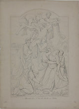 Load image into Gallery viewer, Imanuel-Heinrich Lengerich, after. Dietrich Wilhelm Lindau, after. Altarpiece of the St. Jacobi Church in Szczecin. Engraving by Ferdinand Ruscheweyh. 1820 - 1846 (?)