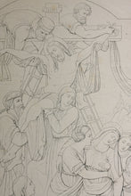 Load image into Gallery viewer, Imanuel-Heinrich Lengerich, after. Dietrich Wilhelm Lindau, after. Altarpiece of the St. Jacobi Church in Szczecin. Engraving by Ferdinand Ruscheweyh. 1820 - 1846 (?)
