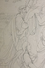 Load image into Gallery viewer, Imanuel-Heinrich Lengerich, after. Dietrich Wilhelm Lindau, after. Altarpiece of the St. Jacobi Church in Szczecin. Engraving by Ferdinand Ruscheweyh. 1820 - 1846 (?)