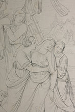 Load image into Gallery viewer, Imanuel-Heinrich Lengerich, after. Dietrich Wilhelm Lindau, after. Altarpiece of the St. Jacobi Church in Szczecin. Engraving by Ferdinand Ruscheweyh. 1820 - 1846 (?)