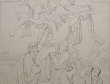 Load image into Gallery viewer, Imanuel-Heinrich Lengerich, after. Dietrich Wilhelm Lindau, after. Altarpiece of the St. Jacobi Church in Szczecin. Engraving by Ferdinand Ruscheweyh. 1820 - 1846 (?)