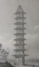 Load image into Gallery viewer, William Alexander, after. A Porcelain Tower. Engraving by William Byrne. 1796