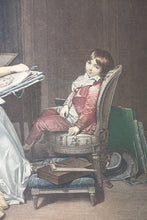 Load image into Gallery viewer, Louis Léopold Boilly, after. The Drawing Lesson. Engraving by J.-Frédéric Cazenave. c. 1796.