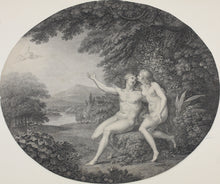 Load image into Gallery viewer, Giovanni Battista Cipriani, after. Adam and Eve in Paradise. Engraving by Francesco Bartolozzi. 1790.