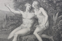 Load image into Gallery viewer, Giovanni Battista Cipriani, after. Adam and Eve in Paradise. Engraving by Francesco Bartolozzi. 1790.